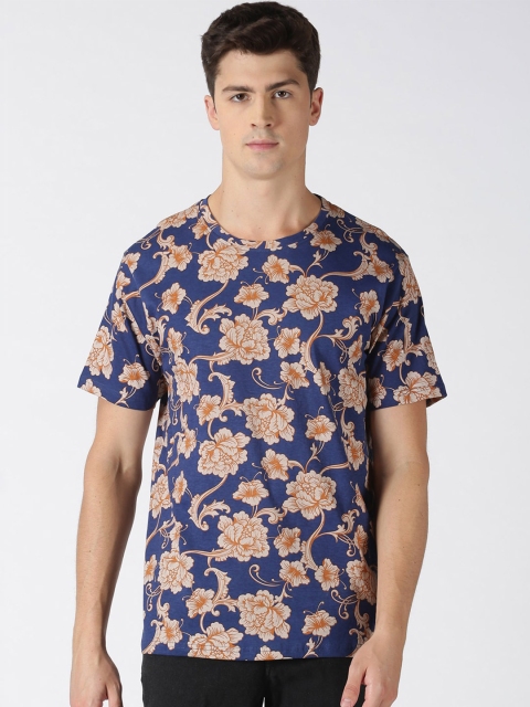 

Blue Saint Men Multicoloured Printed Round Neck Cotton T-shirt, Multi