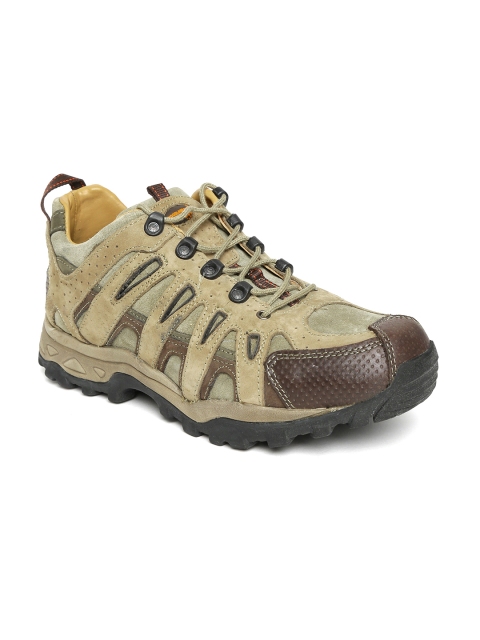 

Woodland ProPlanet Men Olive Green & Brown Leather Casual Shoes
