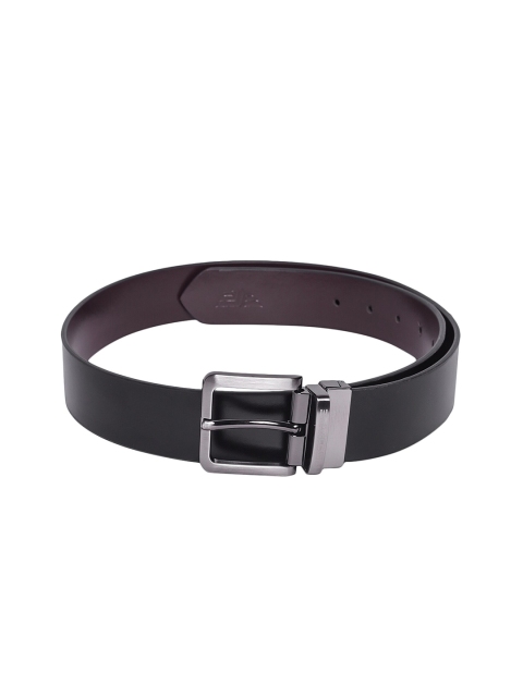

Red Tape Men Black & Brown Solid Reversible Leather Belt