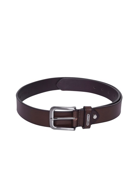 

Red Tape Men Brown Leather Textured Belt