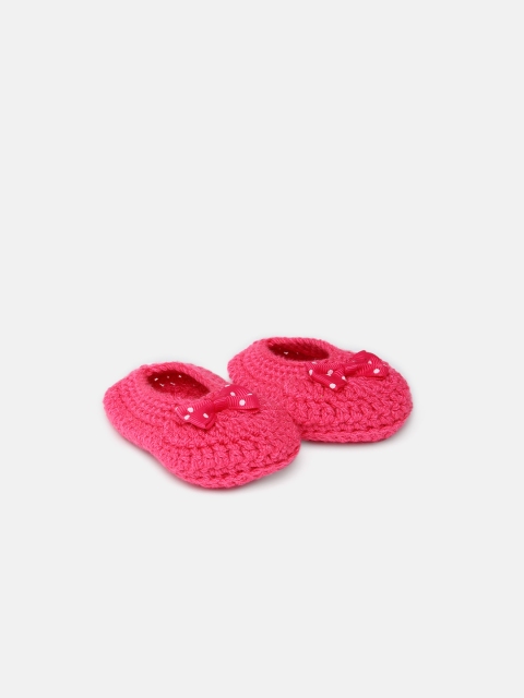 

Magic Needles Infant Girls Fuchsia Pink Handmade Crochet Booties