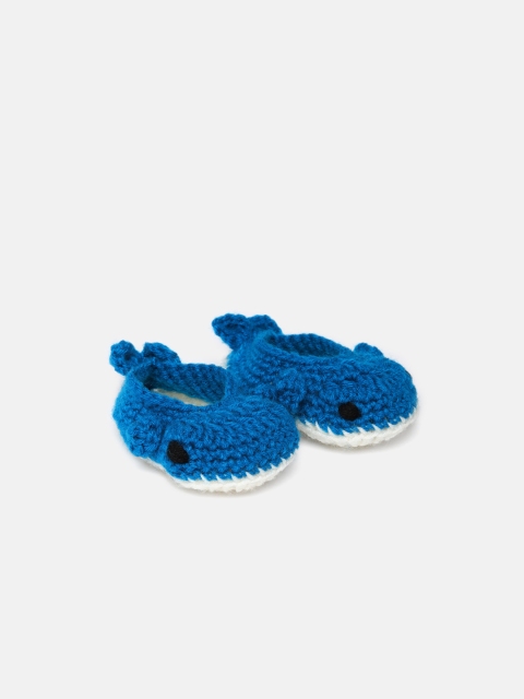 

Magic Needles Infant Boys Blue Handmade Crochet Dolphin Booties