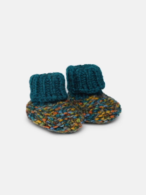 

Magic Needles Infants Green & Yellow Handmade Crochet Booties