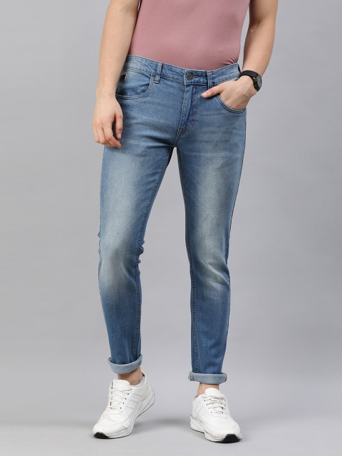 

WROGN Men Blue Skinny Fit Heavy Fade Stretchable Jeans