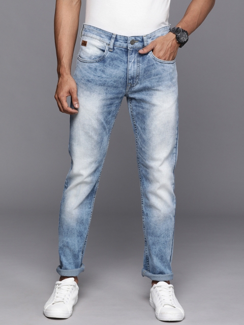 

WROGN Men Blue Slim Fit Heavy Fade Stretchable Jeans