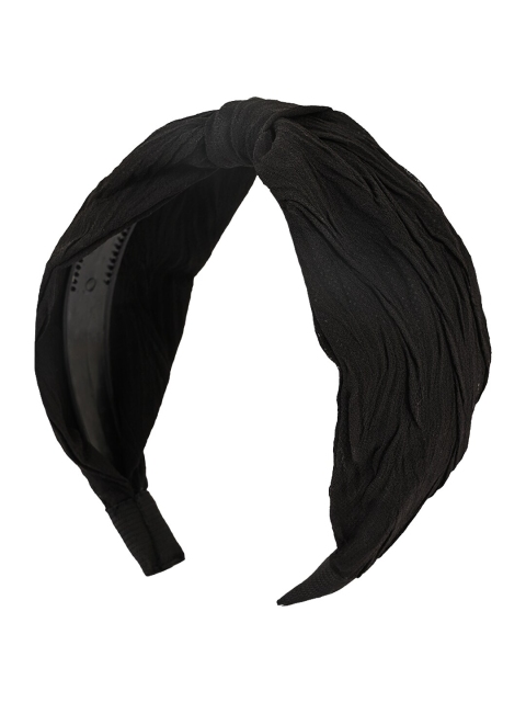 

BuckleUp Women Black Knotted Hairband