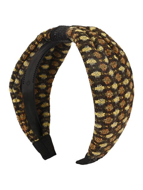 

BuckleUp Women Black & Brown Woven Design Hairband