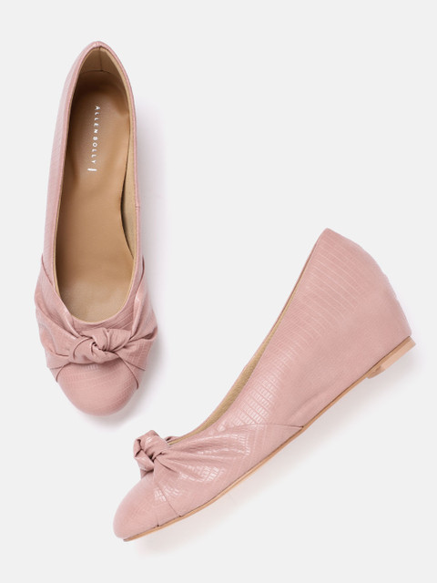 

Allen Solly Pink Snakeskin Textured Pumps with Knot Detail