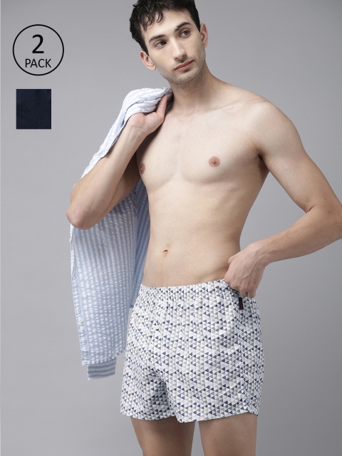 

THE BEAR HOUSE Men Pack Of 2 Assorted Comfort Fit Knitted Boxers TBH-TRIO-S