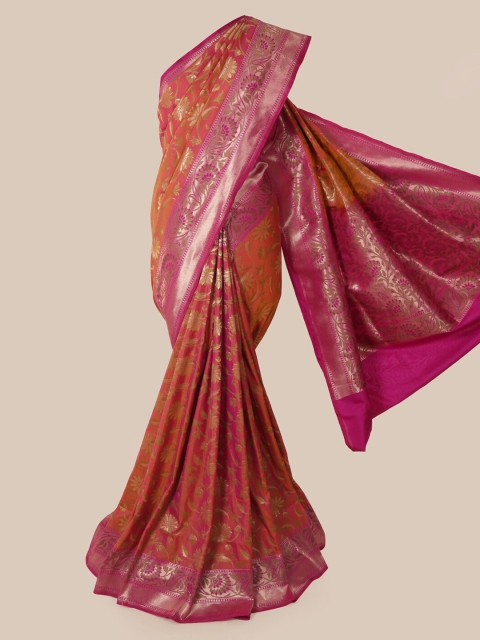 

Pothys Pink Pure Silk Woven Design Banarasi Saree
