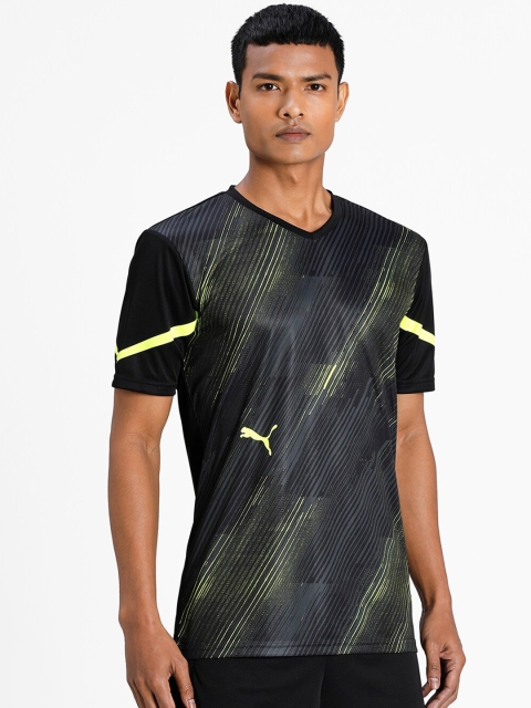 

Puma Men Black Printed Round Neck T-shirt
