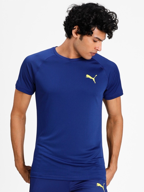 

Puma Men Blue Solid RTG T-shirt