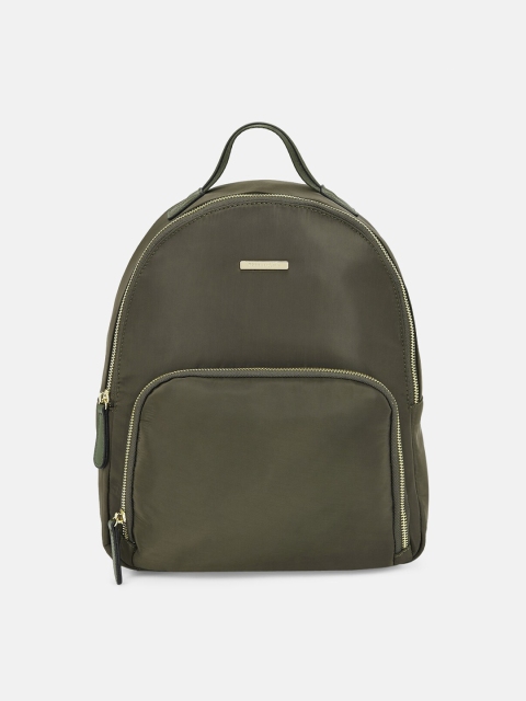

Forever Glam by Pantaloons Women Olive Green Solid Backpacks
