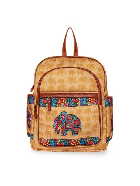 

All Things Sundar Unisex Brown & Red Graphic Backpacks