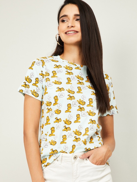 

Ginger by Lifestyle Women Multicoloured Printed Round Neck T-shirt, Multi