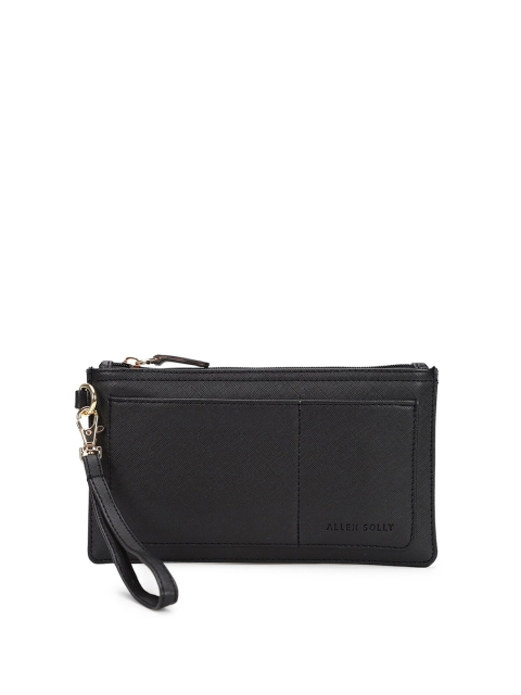 

Allen Solly Woman Women Black Textured Zip Around Wallet