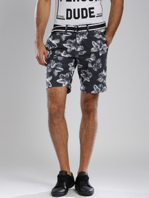 

Superdry Navy Printed Chino Shorts, Navy blue