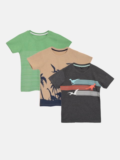 

GAME BEGINS Boys Pack of 3 Assorted Pure Cotton T-shirts