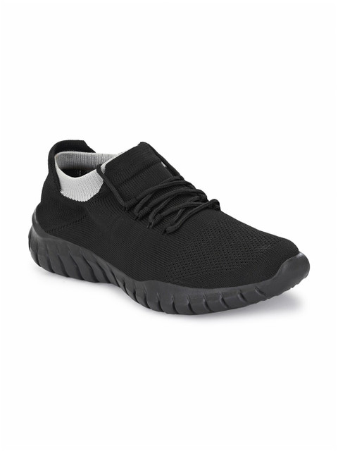 

AfroJack Men Black Textile Running Shoes