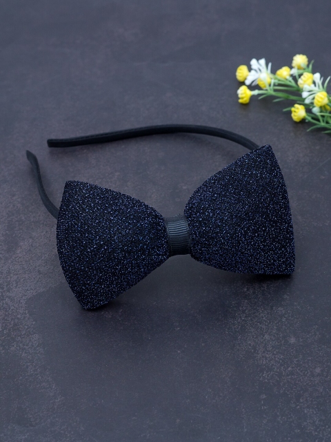 

Golden Peacock Black Embellished Hairband