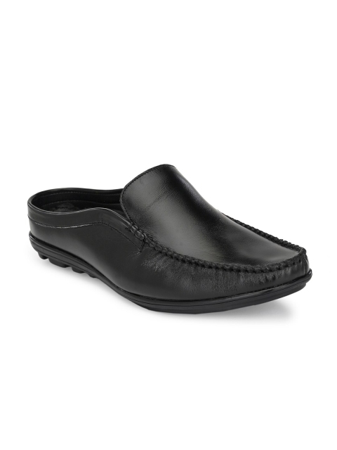 

Fentacia Men Black Genuine Leather Mule Sneakers