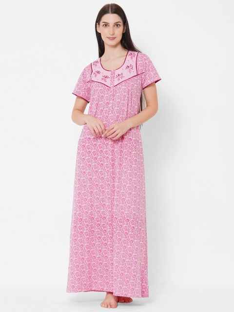 

Sweet Dreams Pink Printed Maxi Nightdress