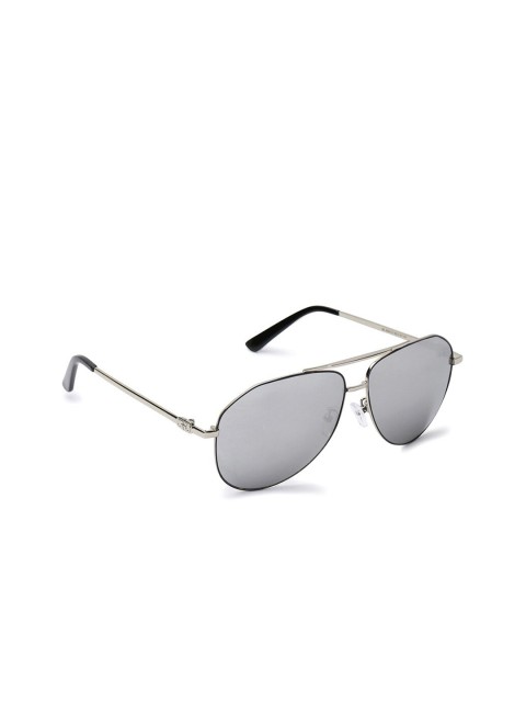 

MARC LOUIS Unisex Grey Lens & Silver-Toned Aviator UV Protected Sunglasses 4044 C1