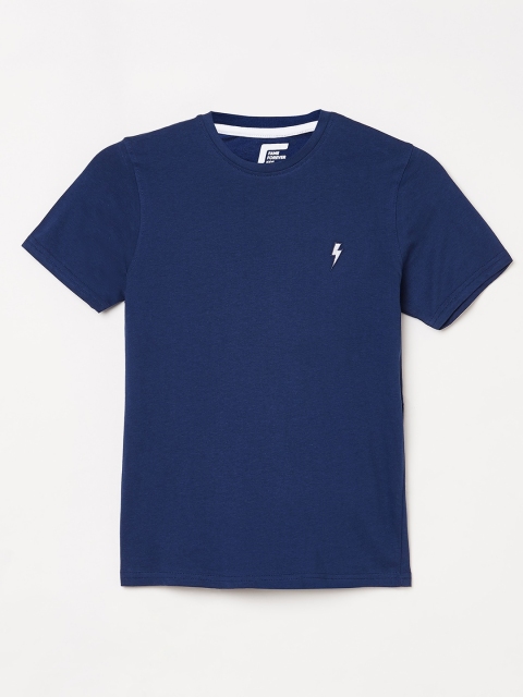 

Fame Forever by Lifestyle Boys Navy Blue Solid Cotton Round Neck T-shirt