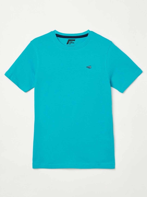 

Fame Forever by Lifestyle Boys Blue Solid Cotton Round Neck T-shirt