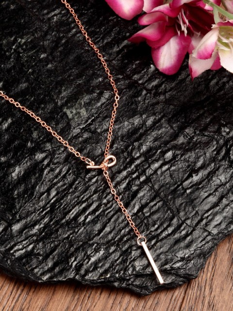 

Ferosh Rose Gold Alloy Open Necklace