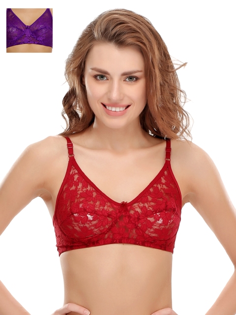 

Clovia Pack Of 2 Bra, Maroon