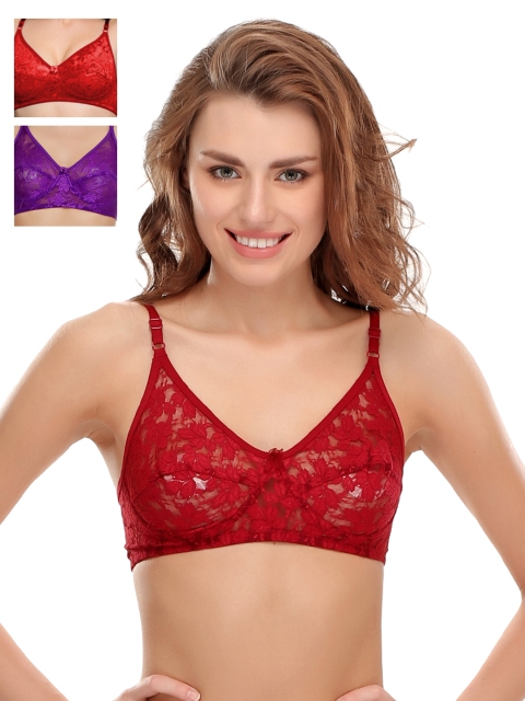 

Clovia Pack Of 3 Bra, Maroon