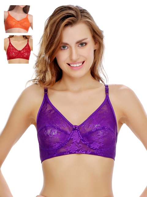 

Clovia Pack Of 3 Bra, Maroon