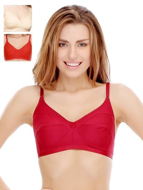 

Clovia Pack Of 2 Bra, Red