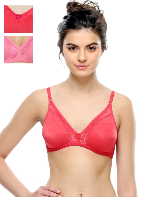 

Clovia Pack Of 2 Bra, Pink