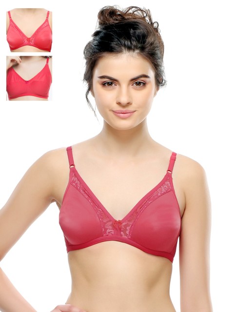 

Clovia Pack Of 3 Bra, Pink