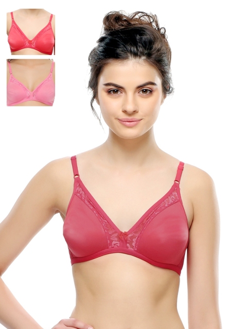 

Clovia Pack Of 2 Bra, Pink