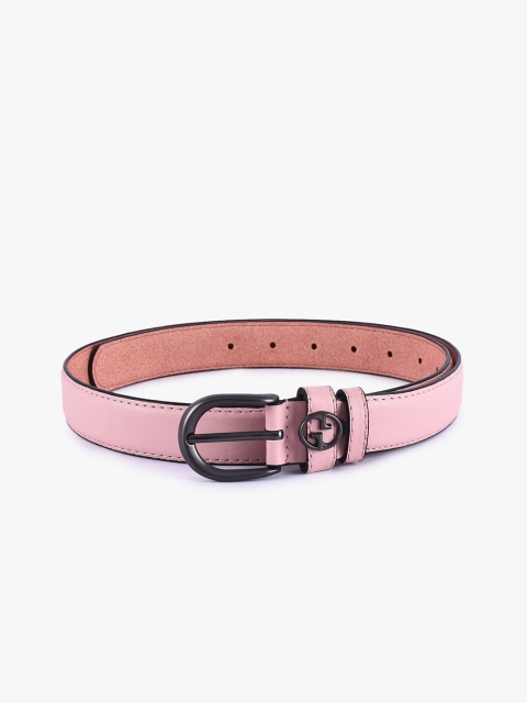 

BuckleUp Women Pink Textured Belt