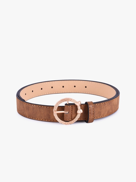 

BuckleUp Women Tan Solid Belt
