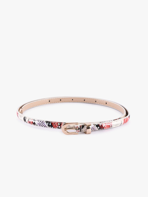 

BuckleUp Women Pink & Red Printed Belt