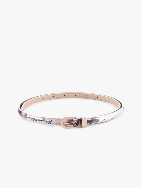 

BuckleUp Women Silver-Toned Solid Belt