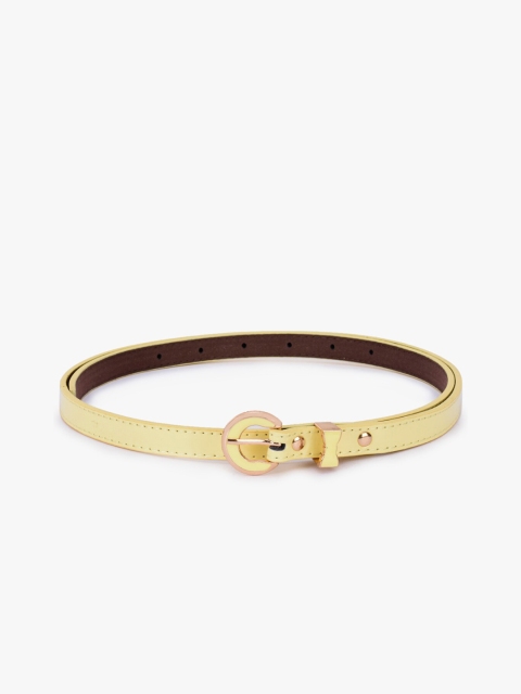 

BuckleUp Women Yellow Solid Belt