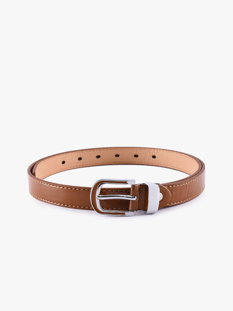 

BuckleUp Women Tan Solid Belt