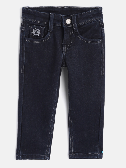 

U.S. Polo Assn. Kids Boys Navy Blue Regular Fit Stretchable Jeans