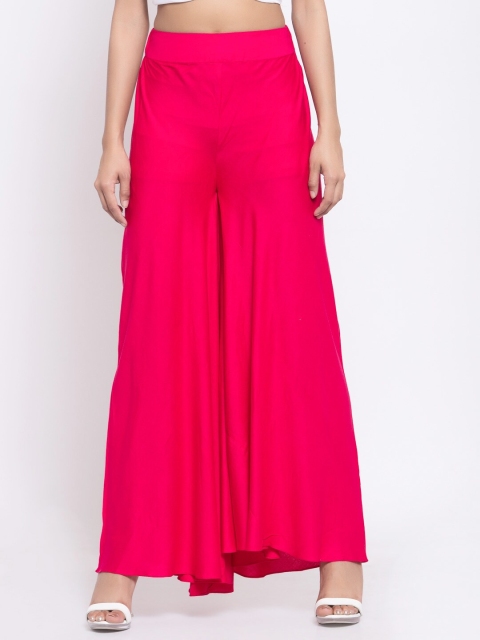 

DUGRI BE THE ONE Women Pink Solid Flared Palazzos