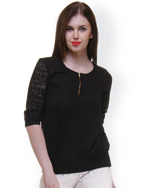 

Ruhaans Black Blouson Top