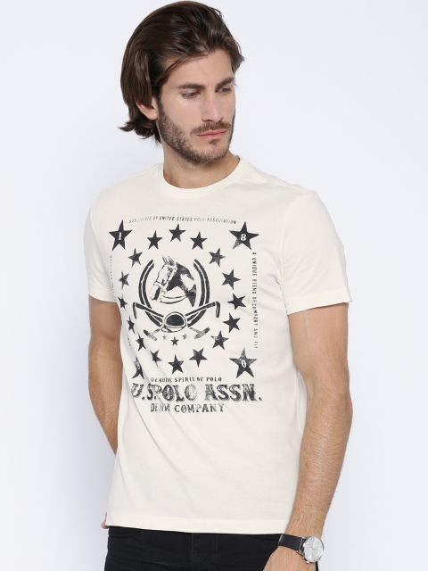 

U.S. Polo Assn. Denim Co. Off-White Printed T-shirt