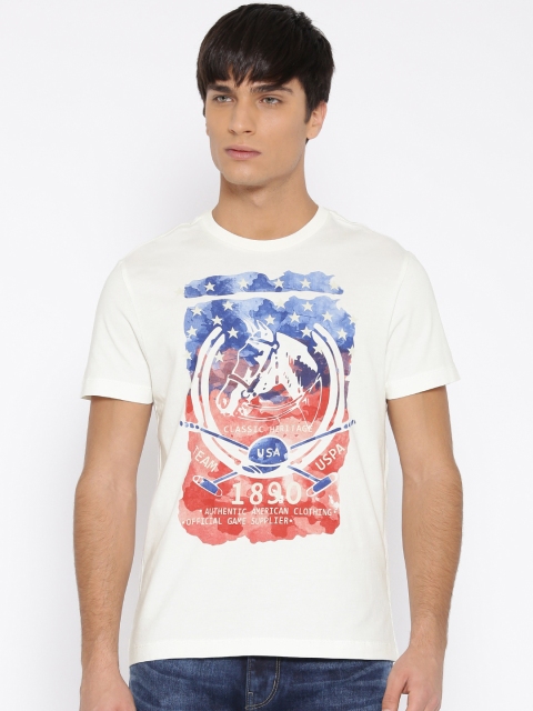 

U.S. Polo Assn. Denim Co. Off-White Printed T-shirt