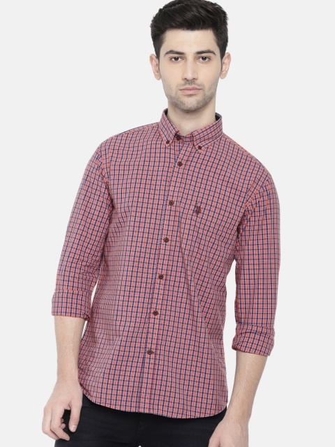 

Blue & Red Checked Tailored Fit Casual Shirt