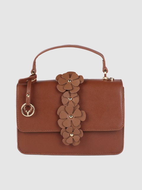 

Allen Solly Brown Satchel With Applique